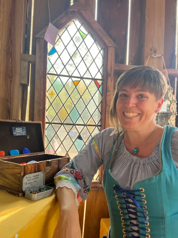 M. Sotherden at their shop at a Renaissance Fair