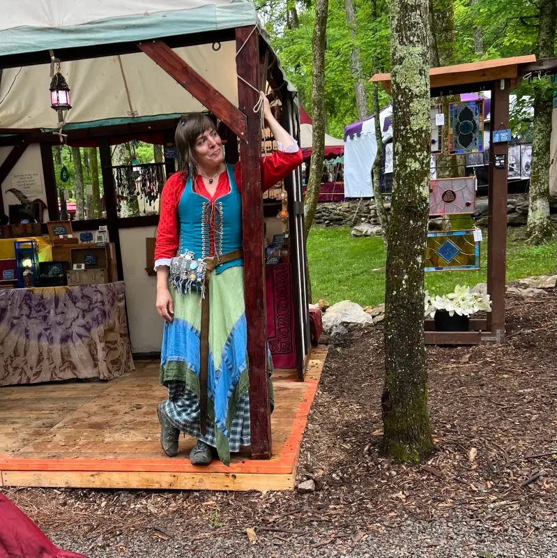 M. Sotherden at one of their shops at a Renaissance Fair